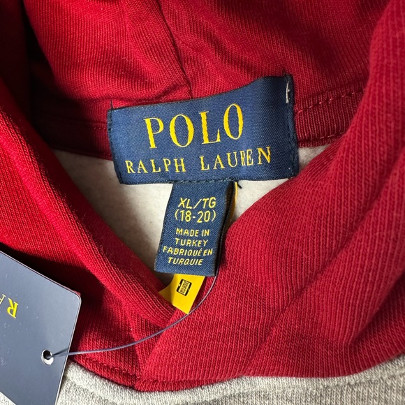 Big Kid’s “POLO RALPH LAUREN”
Multi Colored Bear Hooded Sweatshirt. - Picture 5 of 5